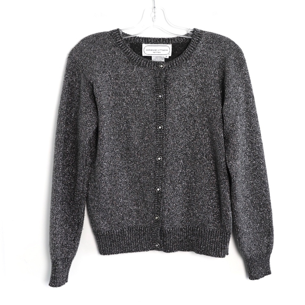 Adrienne Vittadini vintage 90s sparkly silver meta